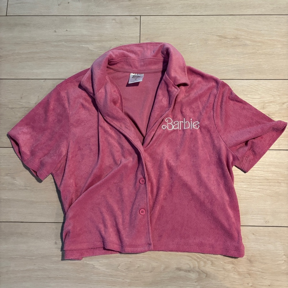 Pink Barbie Terry Cloth Shirt